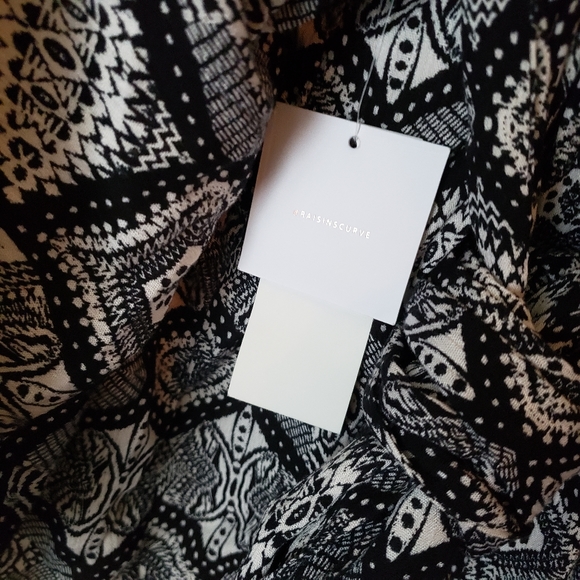 NWT Raisins Curve Black & White Coverup Size 3X - Picture 4 of 8